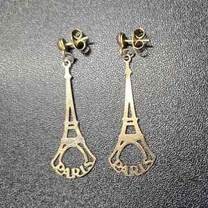 Eiffel Tower Paris Earrings, gold